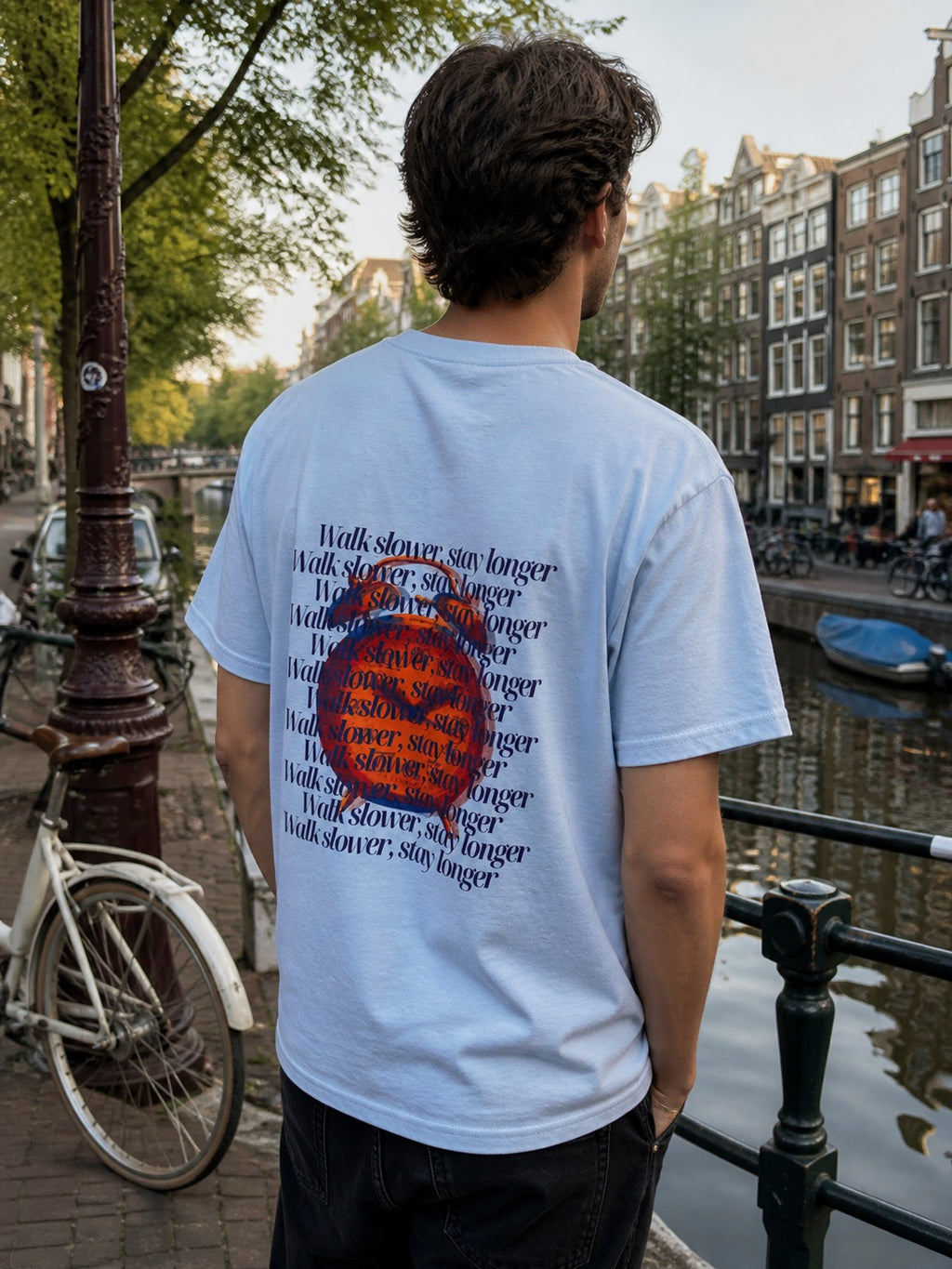 Walk Slower Stay Longer Tshirt - Blue Edition